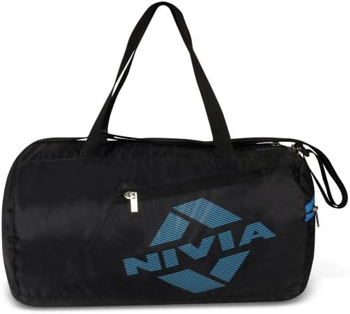Nivia Deflate 2.0 Polyester Gym Bag - Unisex Adjustable Shoulder Duffle for Men, Carry Accessories, Fitness, Sports & Travel Kit (Black/Green,Capacity - 19.5LTR) - Image 1