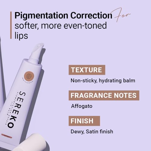 Sereko Pigmentation Repair Lip Balm for Dark Lips With Kojic Acid, Vitamin C & Mango Seed Butter | Brightens Dark & Discoloration Lips, 24H Hydration, Lock Moisture | For Women & Men | Affogato - 16gm (Pack of 2) - Image 5