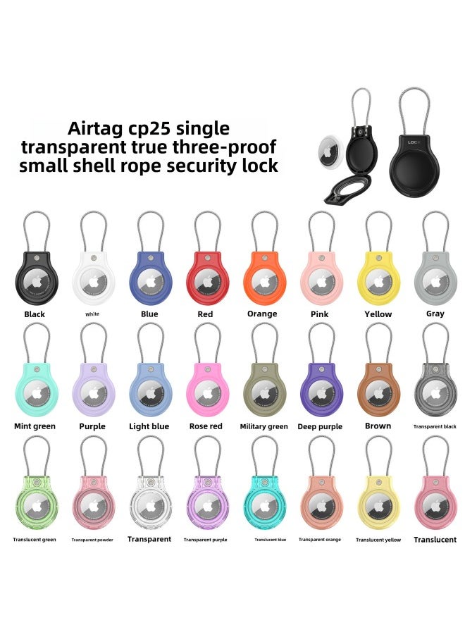 Generic - For Apple AirTag Protective Case Apple Tracker PC Security Lock Anti-lost Hanging Buckle Tracker Protective Case-Color:Pink - Image 1