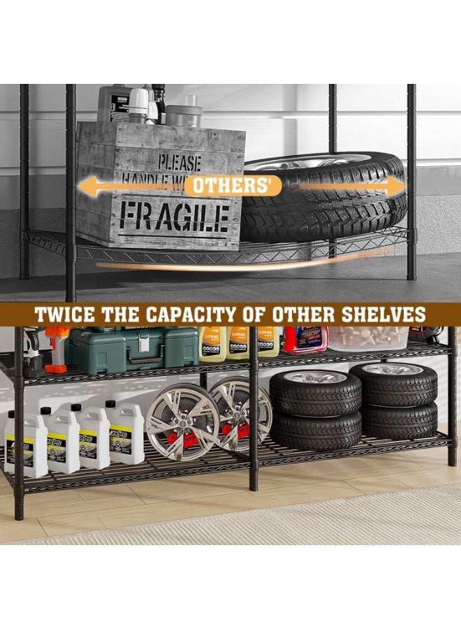 Forthcan Heavy-Duty Storage Shelving Unit 5-Tier Metal Rack Freestanding Kitchen Shelf Basement Garage Organizer 147.3 x 35 x150 cm - Image 5