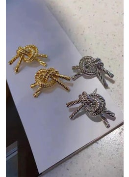 Bahels Trend Silver Knot Vintage Earrings  - Image 3