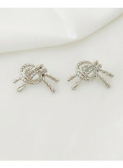 Bahels Trend Silver Knot Vintage Earrings  - Image 2