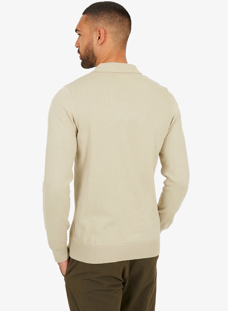 BRAVE SOUL Knitted Polo Sweater - Image 4