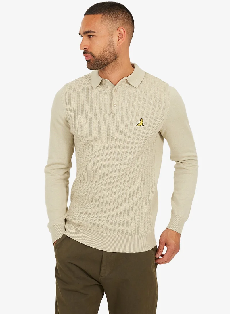 BRAVE SOUL Knitted Polo Sweater