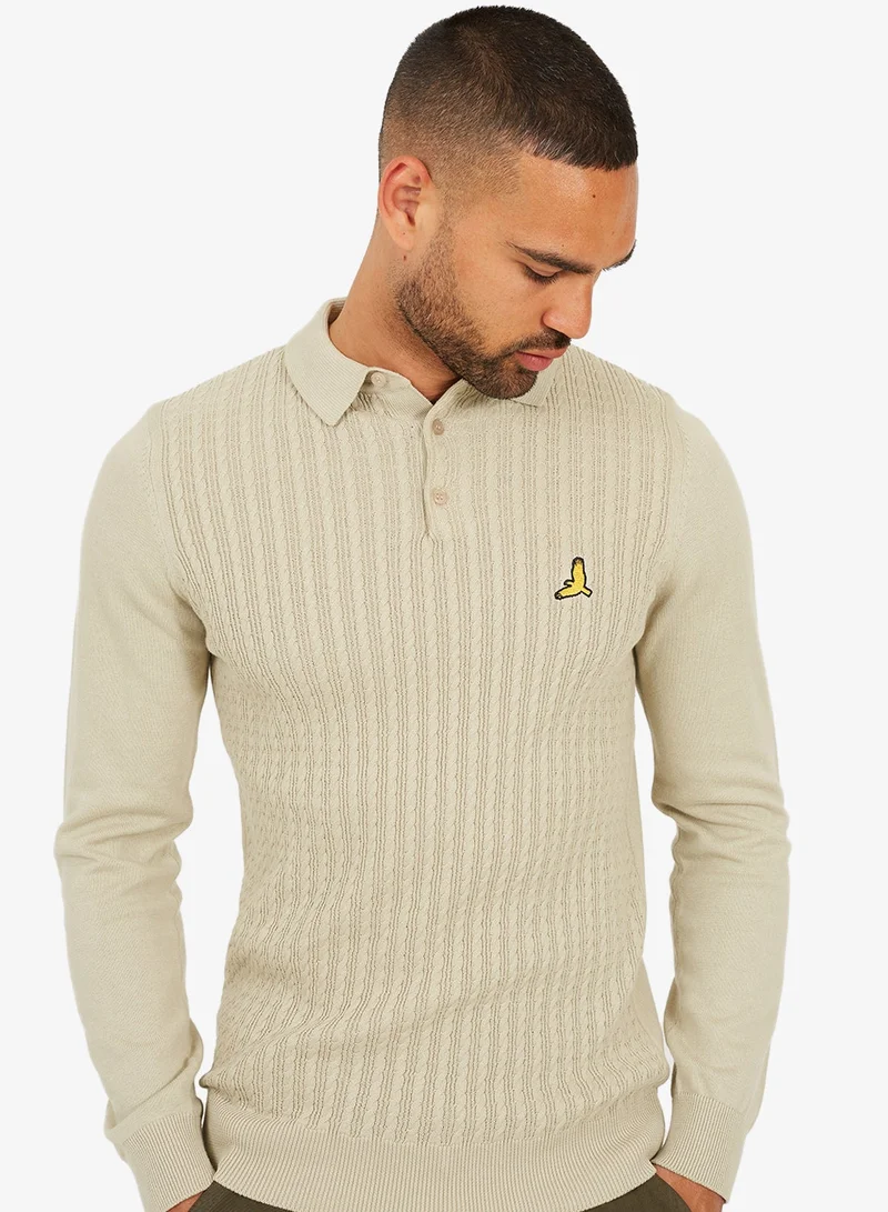BRAVE SOUL Knitted Polo Sweater