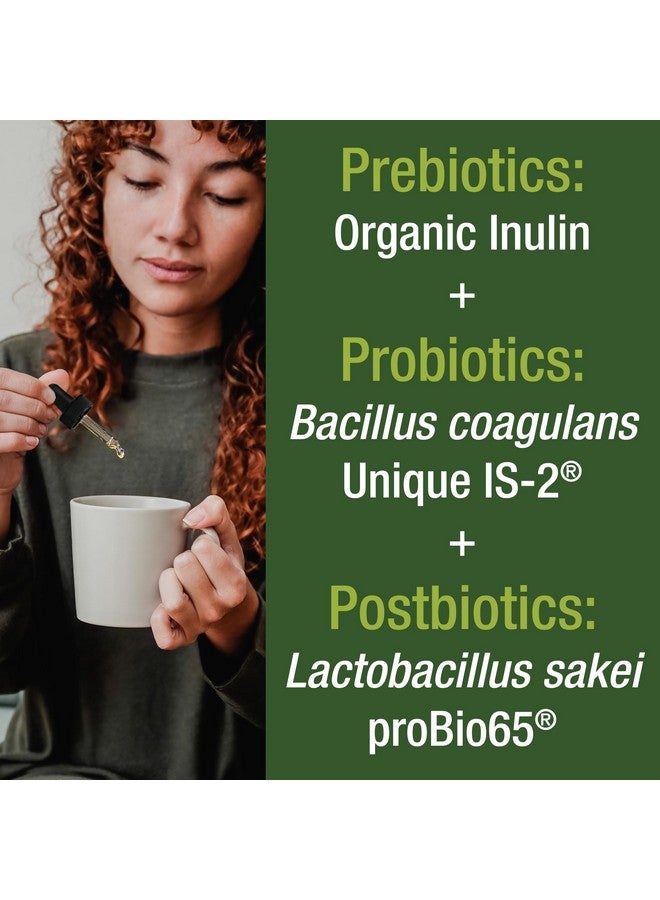Peak Performance Organic Synbiotic = Prebiotics + Probiotics + Postbiotics 3-in-1 Supplement for Women, Men, & Kids. Pre, Pro, & Post Biotics Liquid Drops for Gut + Microbiome Balance. Made in USA, Vegan, Zero Sugar - Image 4