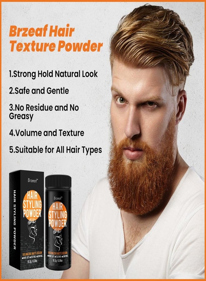 Brzeaf Hair Styling Powder, Provides texture and volume, Medium to Strong Hold, Natural Look, For All Hair Types - Image 2