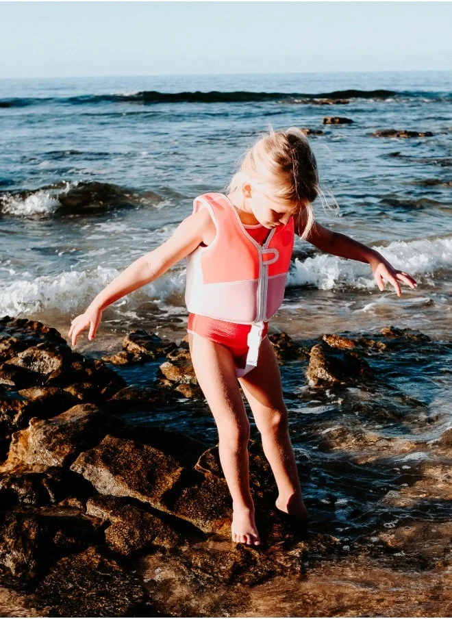 SUNNY LIFE Melody the Mermaid Swim Vest 2-3 Neon Strawberry