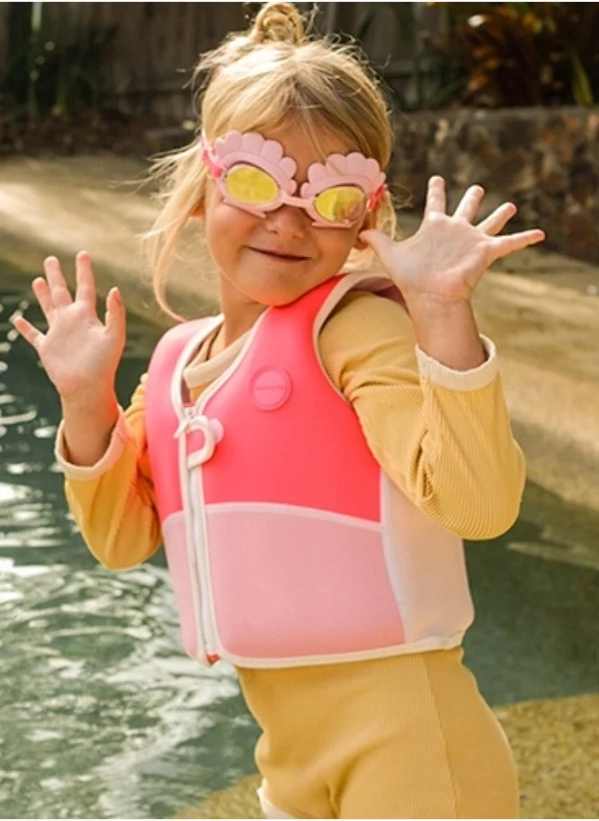 SUNNY LIFE Melody the Mermaid Swim Vest 2-3 Neon Strawberry