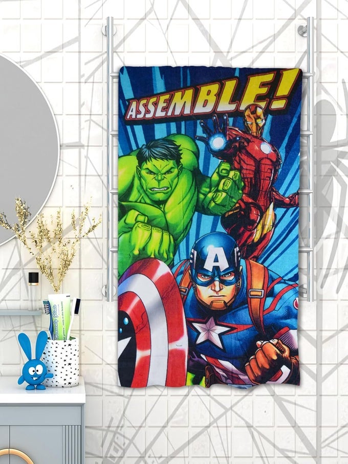 ATHOM LIVING MARVEL ASSEMBLE 350 GSM 100 COTTON KIDS BATH TOWEL 60X120 CM