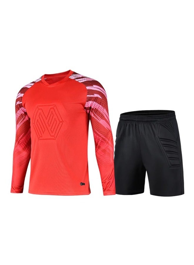 Children's Goalkeeper Jersey Set Thickened Sponge Anti-Collision Football Training Kit