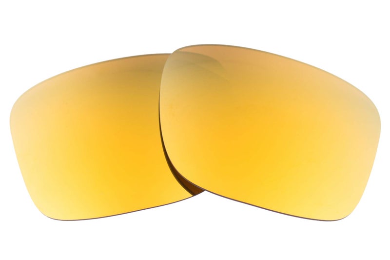 LenzFlip Polarized Replacement Lenses for Oakley Holbrook OO9102 Sunglasses - Crafted in USA - (Brown Polarized with Gold Mirror) - Image 1