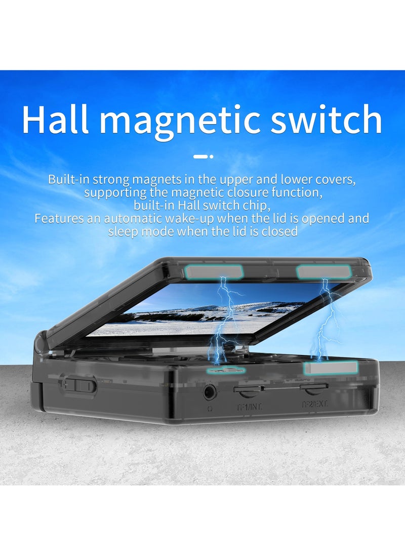 ANBERNIC  RG35XXSP Handheld Flip Retro Portable Game Console 3.5-inch Hall Magnetic Switch 3300maH Battery WIFI Bluetooth (Black 64G, 5500+ Games)  - Image 2