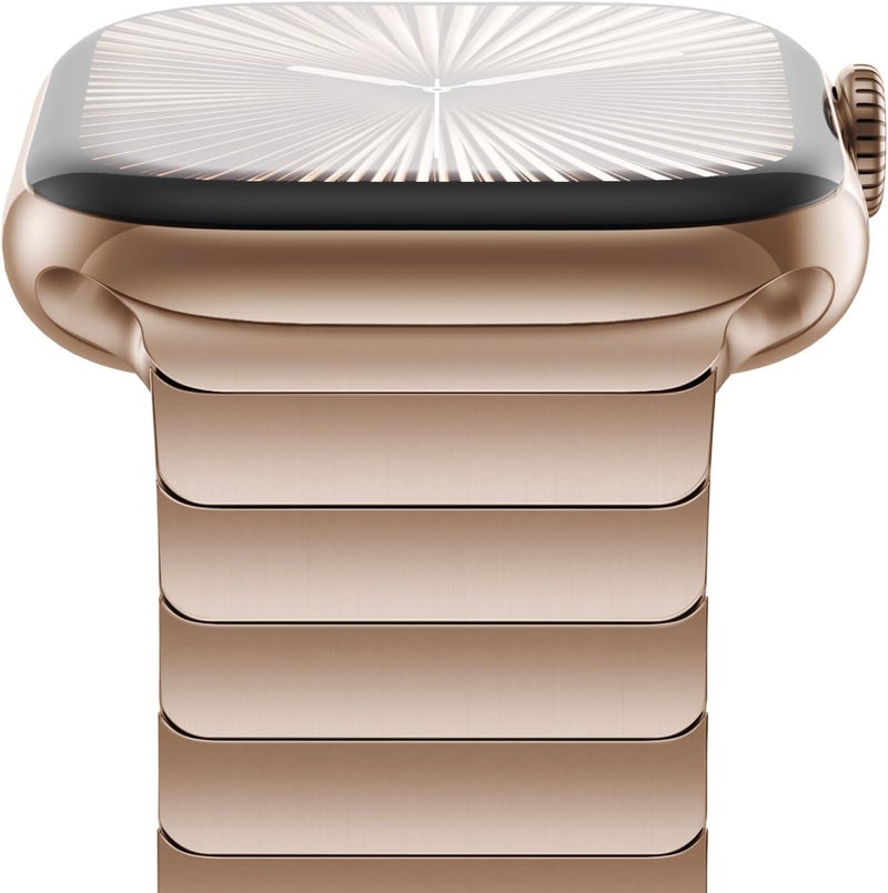 سوار من الفولاذ المقاوم للصدأ من CHANCHY لساعة Apple Watch Ultra بمقاسات 49 مم و45 مم و44 مم و42 مم و38 مم و40 مم و41 مم، حزام معدني مع مشبك قابل للطي ��ساعة Apple Watch Series 8 و7 و6 و5 و4 و3 و2 و1 للرجال (أسود، 49 مم و45 مم و44 مم و42 مم) - Image 2