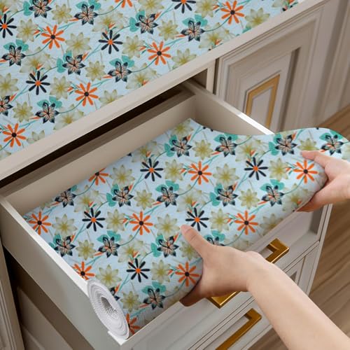 Vocal Store Anti-Slip Kitchen Cabinet Drawer Shelf Mat Liner Sheets Textured Multipurpose 5 Meter Roll, Blue - MDOJ10-P028-5 - Image 1