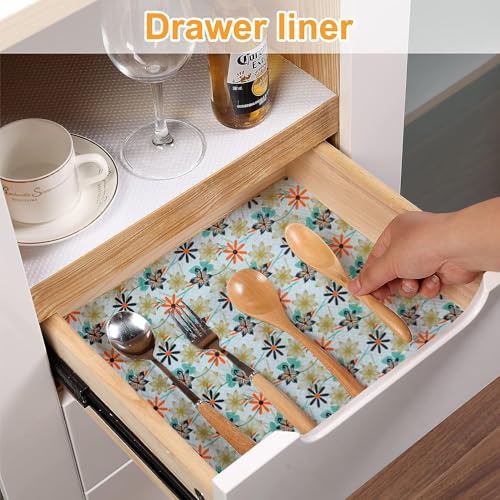 Vocal Store Anti-Slip Kitchen Cabinet Drawer Shelf Mat Liner Sheets Textured Multipurpose 5 Meter Roll, Blue - MDOJ10-P028-5 - Image 5
