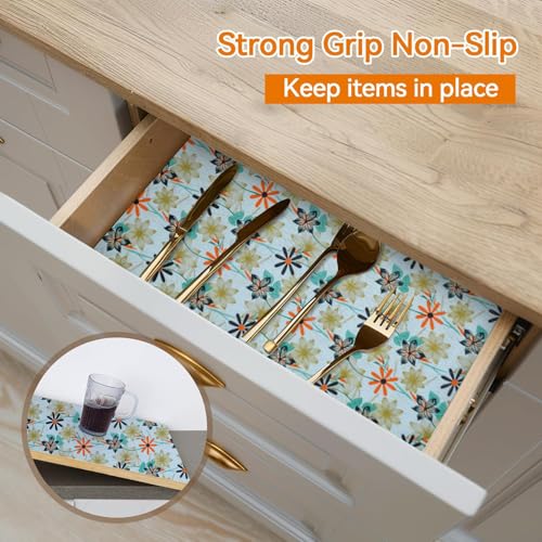 Vocal Store Anti-Slip Kitchen Cabinet Drawer Shelf Mat Liner Sheets Textured Multipurpose 5 Meter Roll, Blue - MDOJ10-P028-5 - Image 2