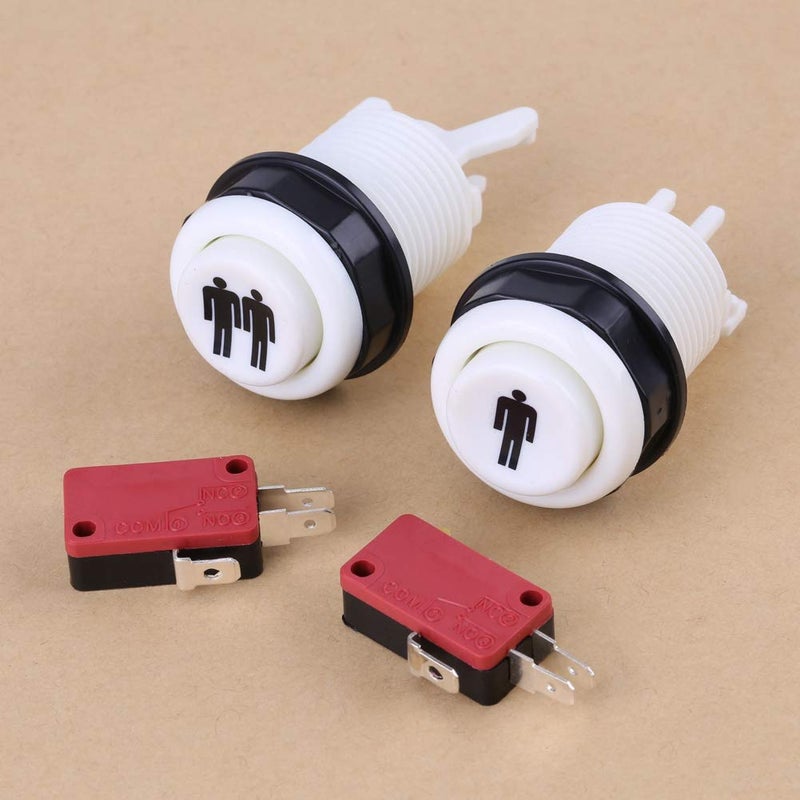 طقم DIY زر بدء طويل 1P 2P أزرار لعبة لاعب ملحقات عصا التحكم الكلاسيكية أجزاء - Image 4