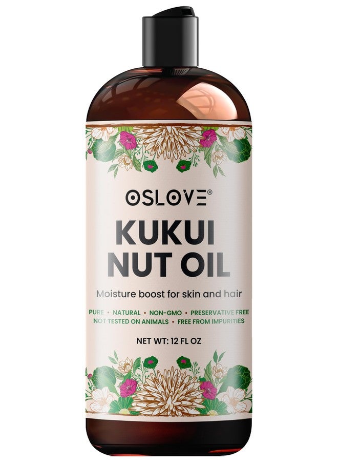 Oslove Organics Pure Kukui Nut oil- Cold Pressed, use for lotions, soaps, serums, body butters and more. Great for skin and hair care-12 oz (12 oz) - Image 1
