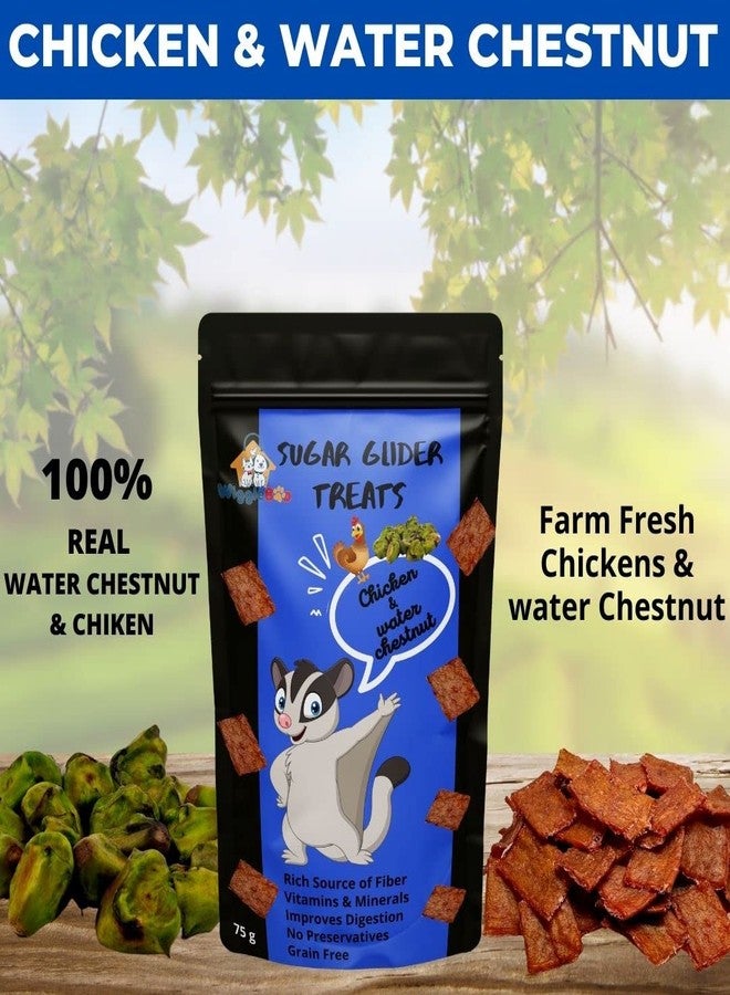 WiggleBoo Suger Glider Natural & Crunchy Treats Chicken & Water Chesnut, Rich in Protein & Fiber, provide a healthy snugge (75 grm) - Image 4
