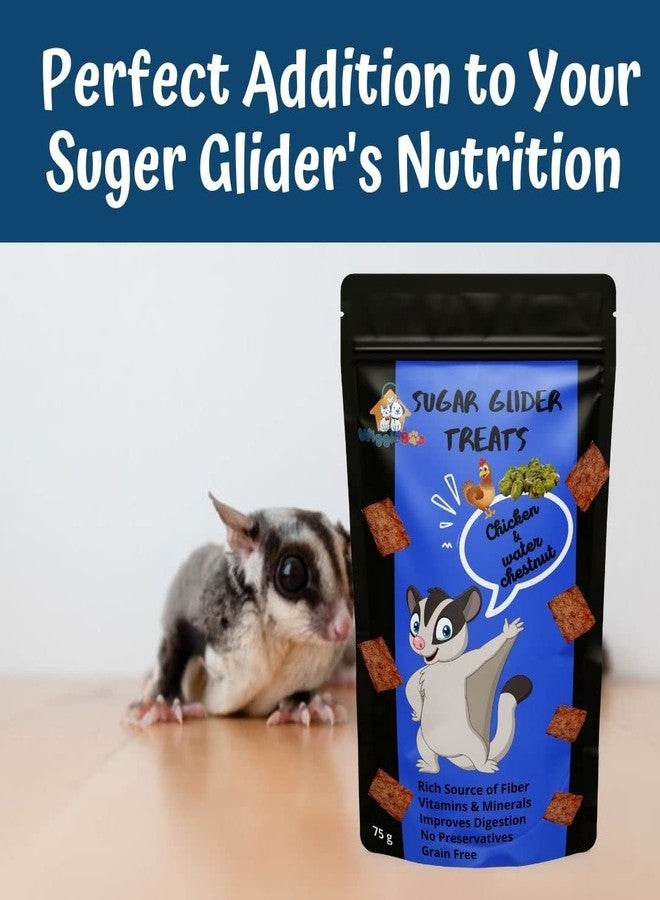 WiggleBoo Suger Glider Natural & Crunchy Treats Chicken & Water Chesnut, Rich in Protein & Fiber, provide a healthy snugge (75 grm) - Image 3