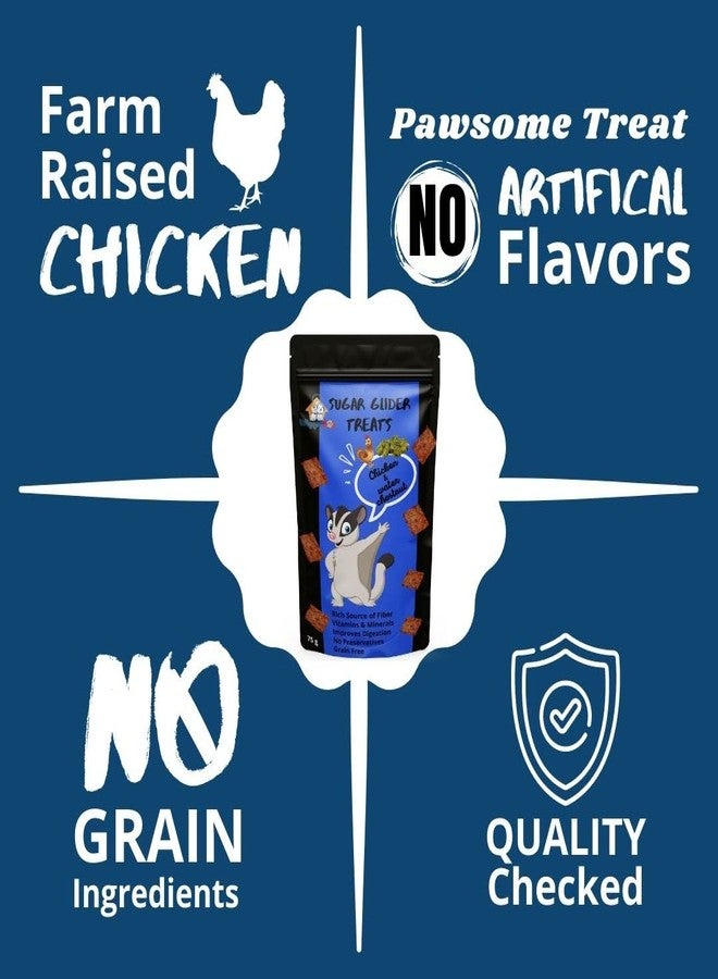 WiggleBoo Suger Glider Natural & Crunchy Treats Chicken & Water Chesnut, Rich in Protein & Fiber, provide a healthy snugge (75 grm) - Image 5
