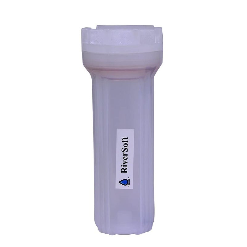 RiverSoft PreRO-in-STR RO prefilter semi-Transparent housing with inbuilt mounting clamp (Semi-Transparent, PP) (PF Assembly with 1 Spun) - Image 4