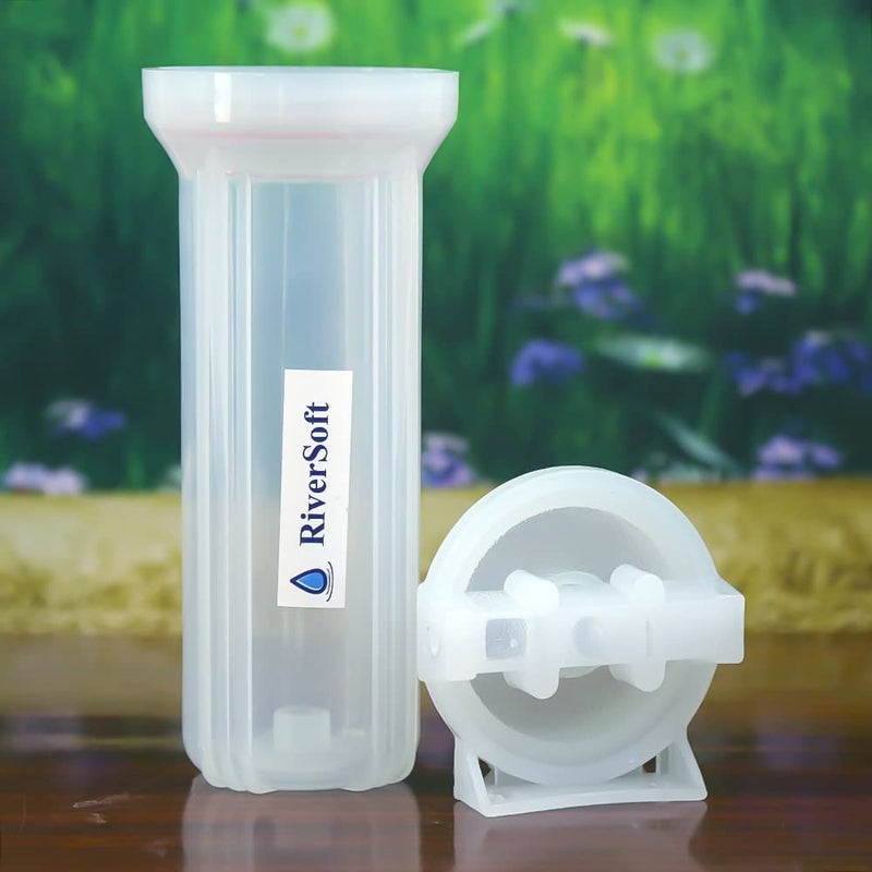 RiverSoft PreRO-in-STR RO prefilter semi-Transparent housing with inbuilt mounting clamp (Semi-Transparent, PP) (PF Assembly with 1 Spun) - Image 5