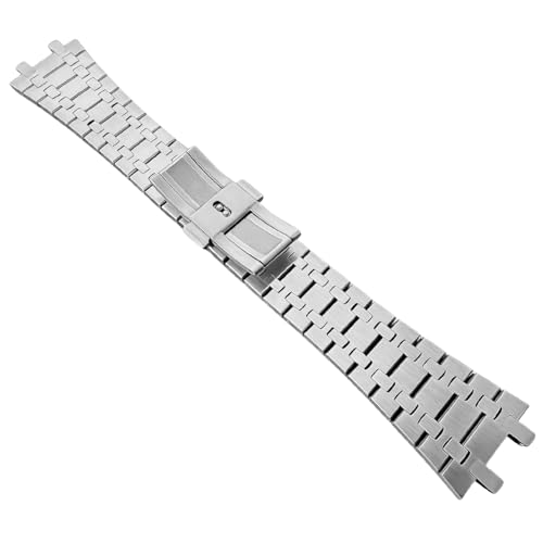 HiCycle2 26mm Stainless Steel Watch Band Strap for 41mm Audemars Royal Oak 15400 15500 26331 (Silver) - Image 2