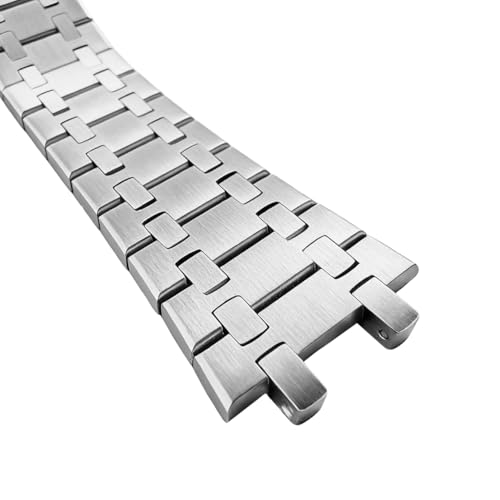 HiCycle2 26mm Stainless Steel Watch Band Strap for 41mm Audemars Royal Oak 15400 15500 26331 (Silver) - Image 5