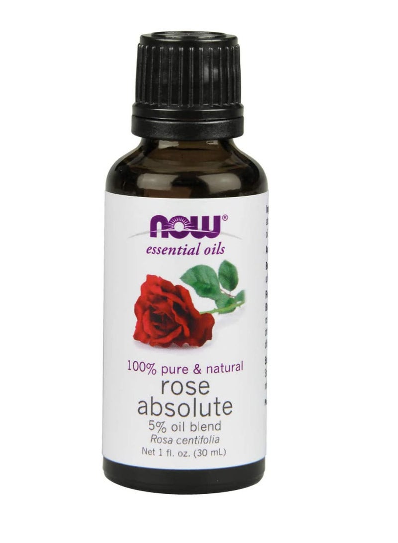 مزيج زيت الورد المطلق من ناو فودز 5٪ ، 1 أونصة سائلة. أوز