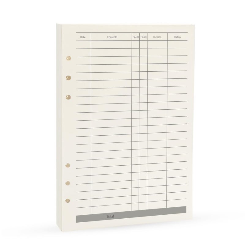 A5 Planner Inserts,6 Ring Budget Binder Refill,Personal Accounting Book for Filofax, 90 Pages Double Side Printed, 100Gsm Paper, Harphia(A5 5.59 x 8.27'',Finance)