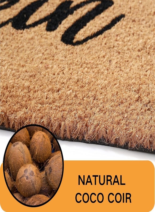 Fallovea Halloween Welcome Door Mat Combo Set, Skeletal Hand Coco Coir Doormat -28" x 43" Black and White Plaid Rug, Autumn Front Porch Entryway Decor Floor Mat - Image 5