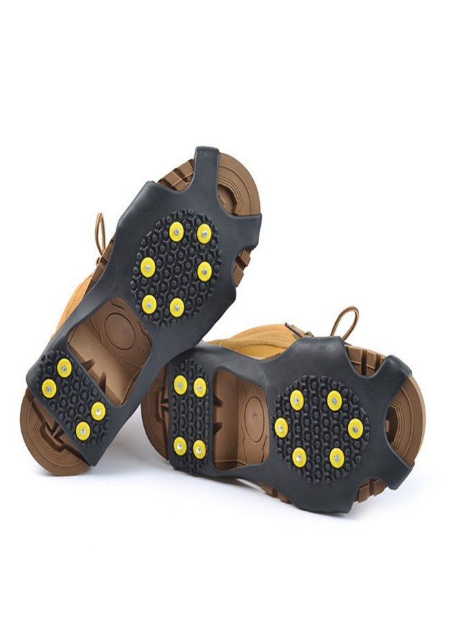 Winter Ice Cleats Snow Shoe Grips, Removable Snow Spikes Anti-Slip Shoe Covers for Outdoor Climbing Hiking Jogging Walking,L - Image 3