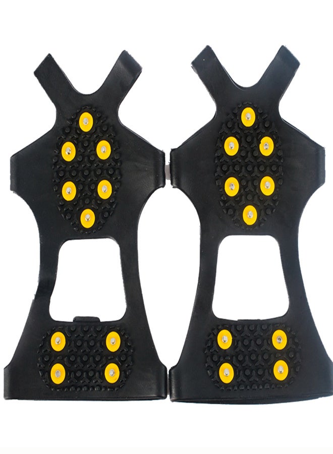 Winter Ice Cleats Snow Shoe Grips, Removable Snow Spikes Anti-Slip Shoe Covers for Outdoor Climbing Hiking Jogging Walking,L - Image 5