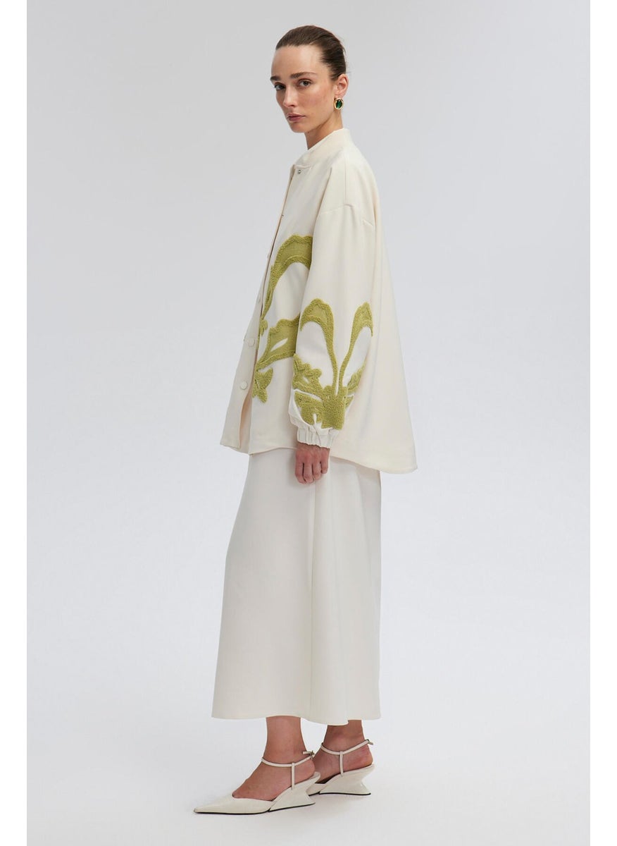 Touche - Embroidered Crepe Jacket - Image 1