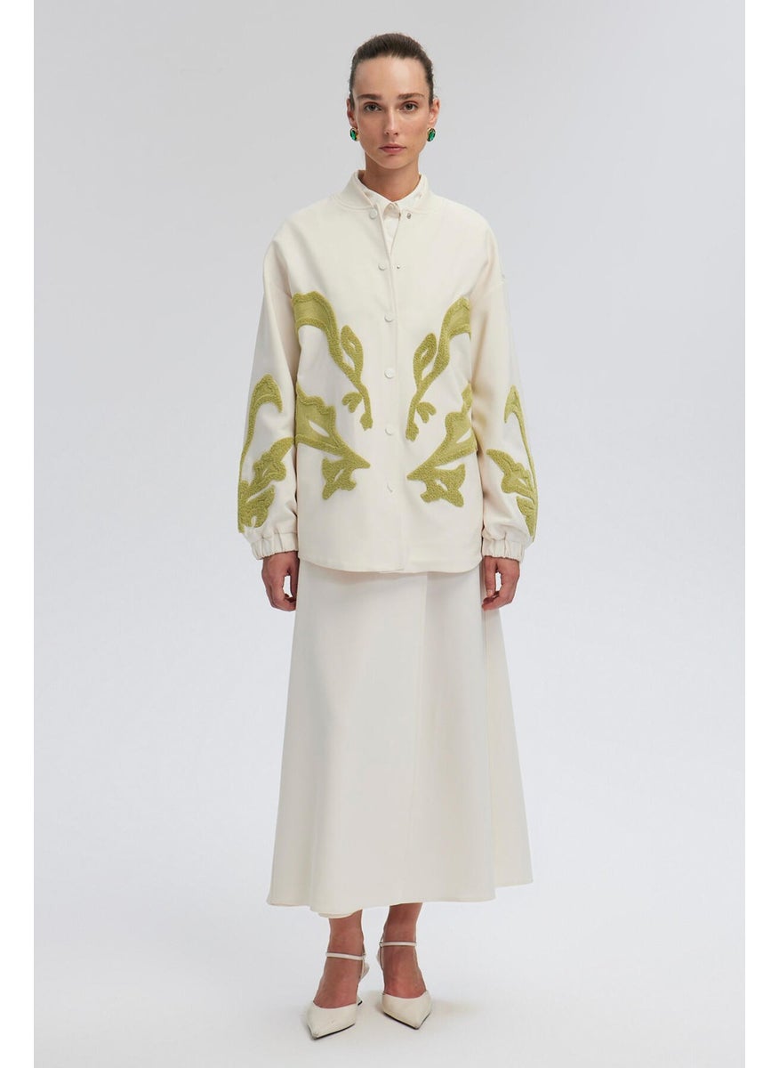 Touche - Embroidered Crepe Jacket - Image 1