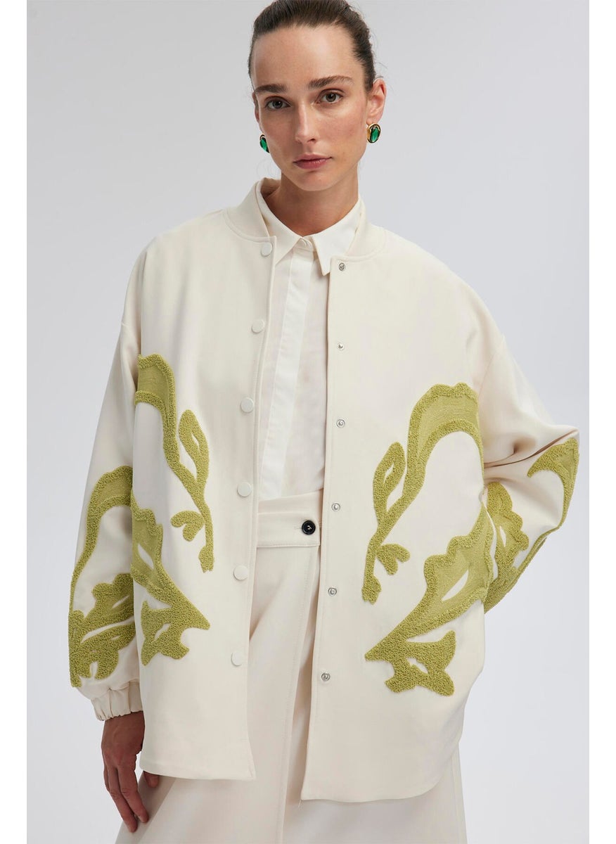 Touche - Embroidered Crepe Jacket - Image 1