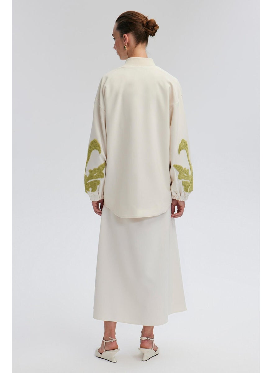 Touche - Embroidered Crepe Jacket - Image 1