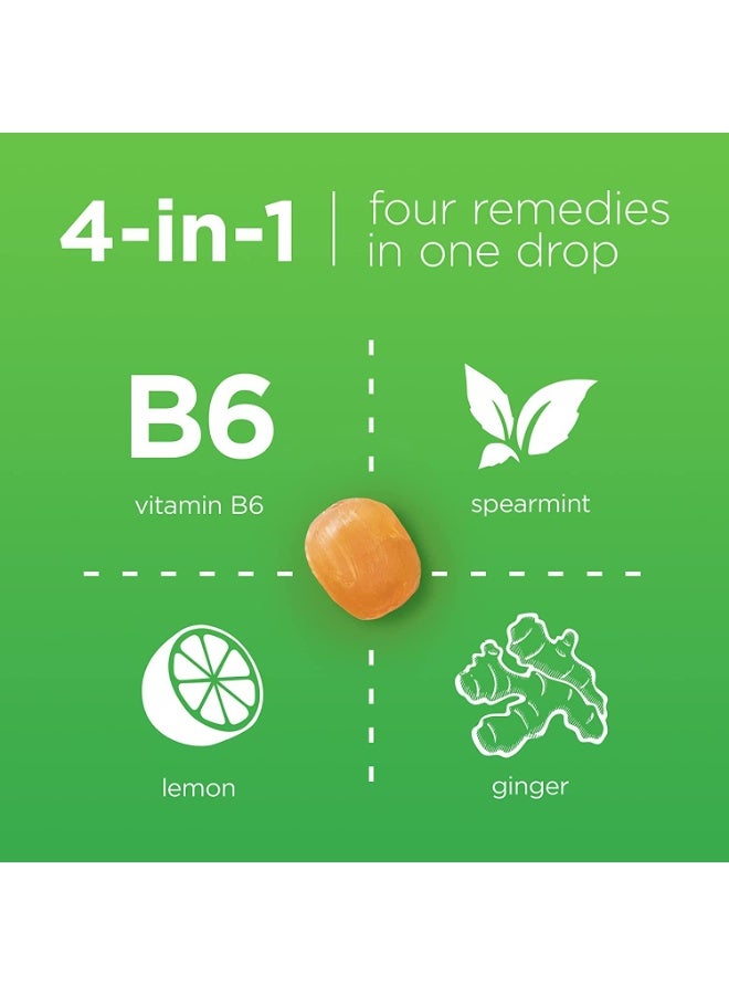 UpSpring Stomach Settle Drops for Nausea, Gas, Bloating, Morning Sickness and Motion Sickness Relief with Ginger, Lemon, Spearmint, and B6, 28 Count Individually Wrapped Drops for Tummy - Image 2