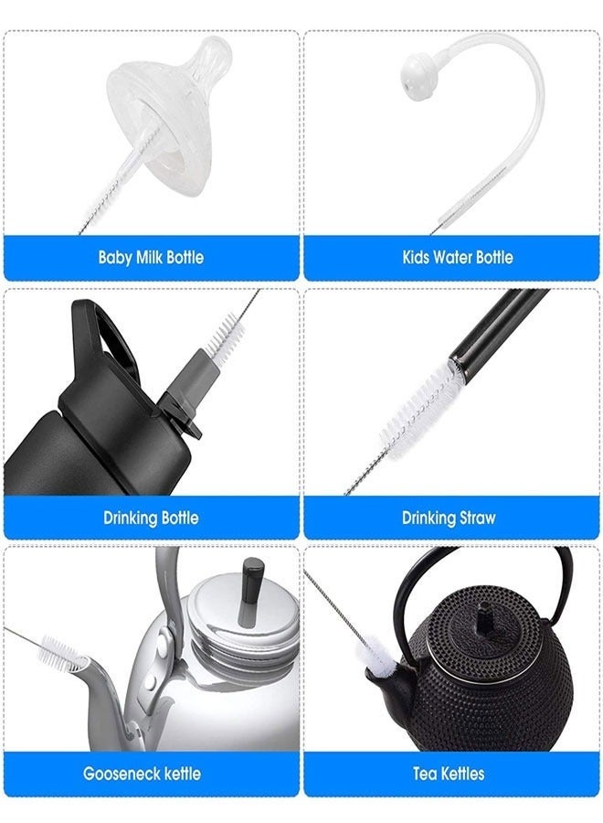 GIFT 13 Piece Straw Cleaner Brush Set, Long Cleaning Brush for Straws on Tumbler, Water Bottle, Sippy Cup, and Pipes, Tubes - Image 3