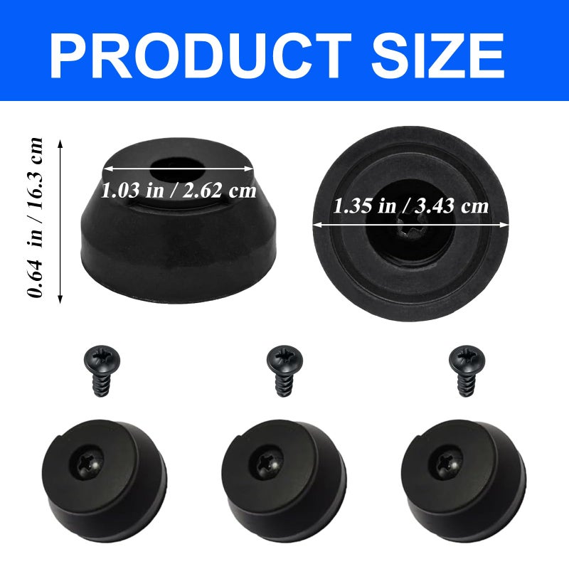 ANCKNE Replacement Screw-in Rubber Cane Tips Feet Suitable for Hurrycane Freedom Edition Walking Sticks, Cane Foot Rubber with Anti Slip and Wear Resistance Design, Easy to Use - Image 2