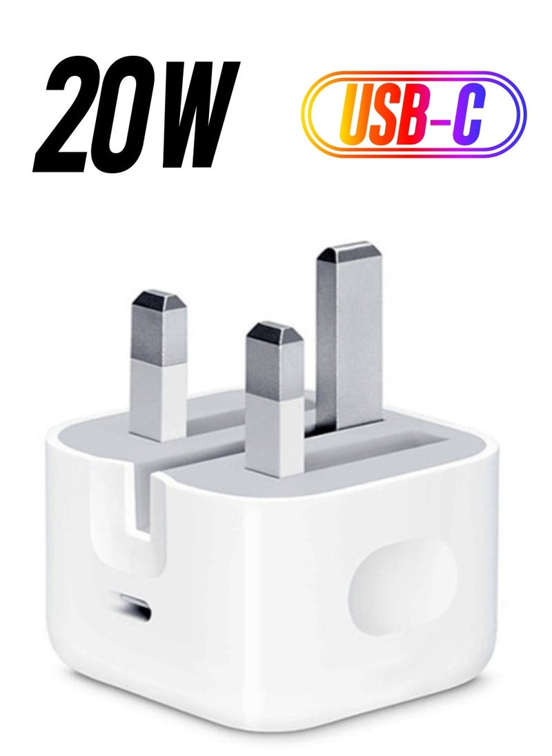 ELTRAZONE 20W PD Power Adapter Wall With TYPE-C Port UK Plug For Smart Phone Fast Charger - Image 1