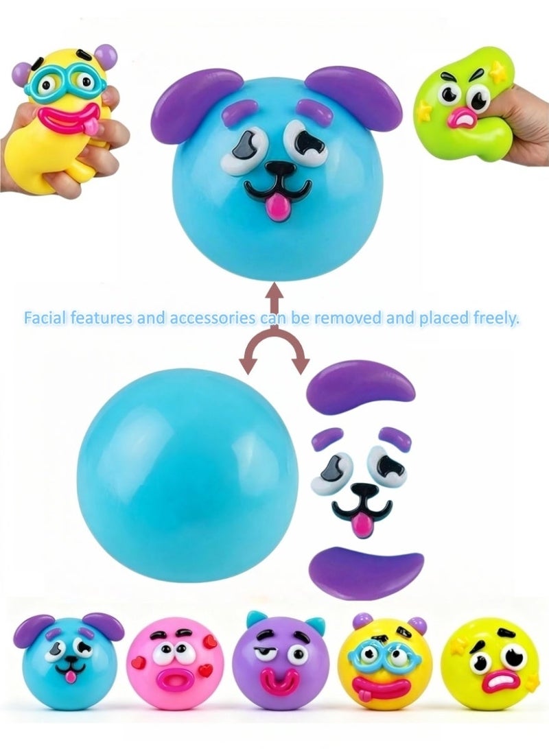 Smushers Squishy Fidget Toy, Soft Sensory Toy with Interchangeable Faces, Fun Desk Decor, Cute Stress Relief Toy for Adults and Children - Image 1