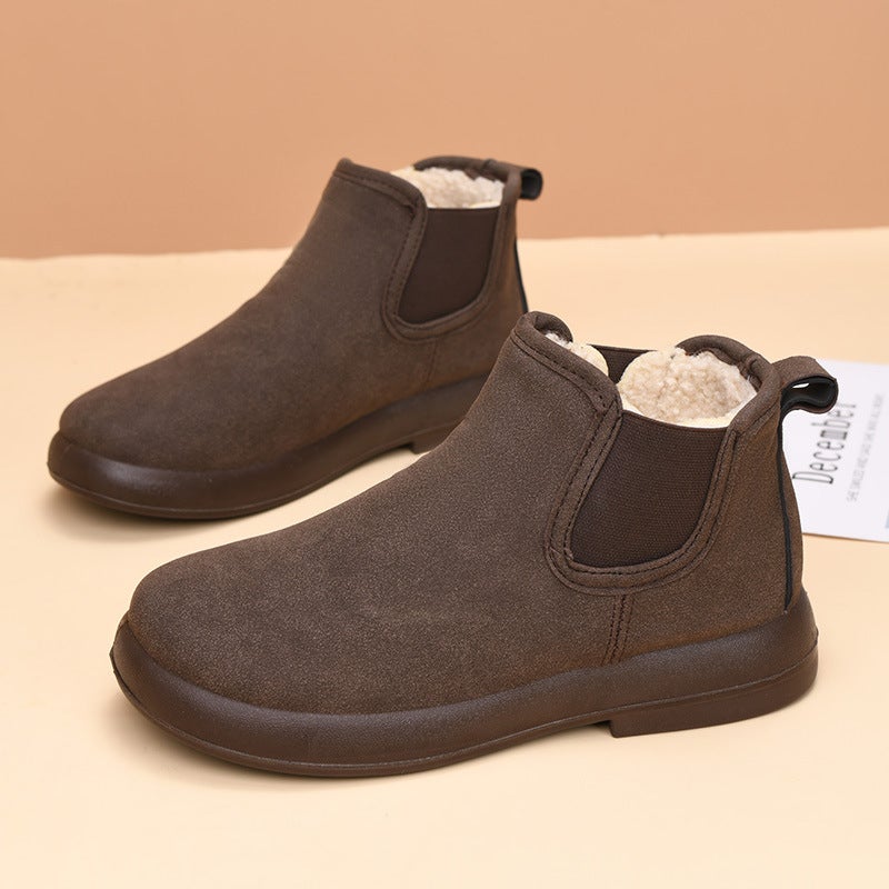 Women's Warm Fleece-Lined Cotton Ankle Boots - Image 3