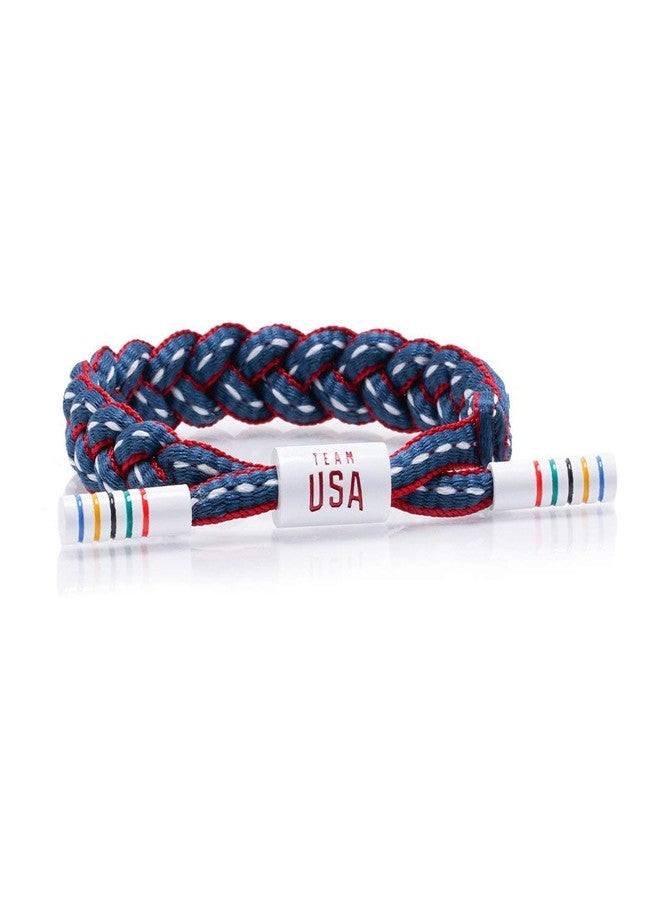 Rastaclat Braided Bracelets for Men and Women - Originals Collection | Adjustable Stackable Bracelets Braided by Hand | Great Gifts for Men, Women, Teens & Couples (Medalist | Red/White/Blue, Small/Medium 4.5-6 Inches) - Image 1