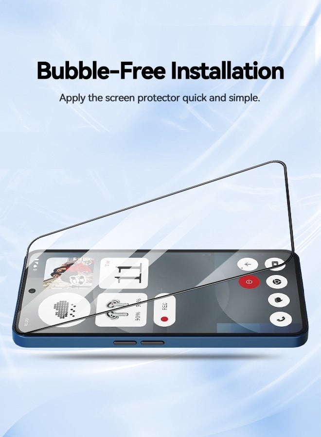 Tersely [3-Pack] 9H Tempered Glass Screen Protector for Nothing Phone 3a / 3a Pro - Case Friendly, Shatterproof, Ultra-Clear & Anti-Scratch - Image 5