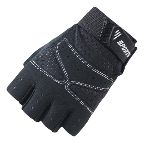 Miokkley Girls Fingerless Bike Gloves, Sport Gloves for 5-12 Year Girls Monkey Bars Rock Climbing Gloves Cycling Biking Fishing (Black, Medium for 9-12 Y) - Image 5