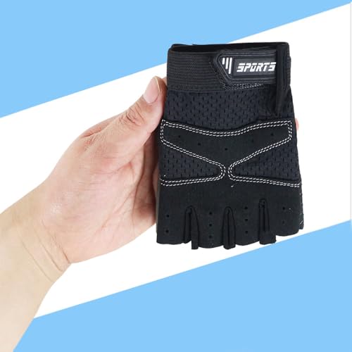 Miokkley Girls Fingerless Bike Gloves, Sport Gloves for 5-12 Year Girls Monkey Bars Rock Climbing Gloves Cycling Biking Fishing (Black, Medium for 9-12 Y) - Image 2