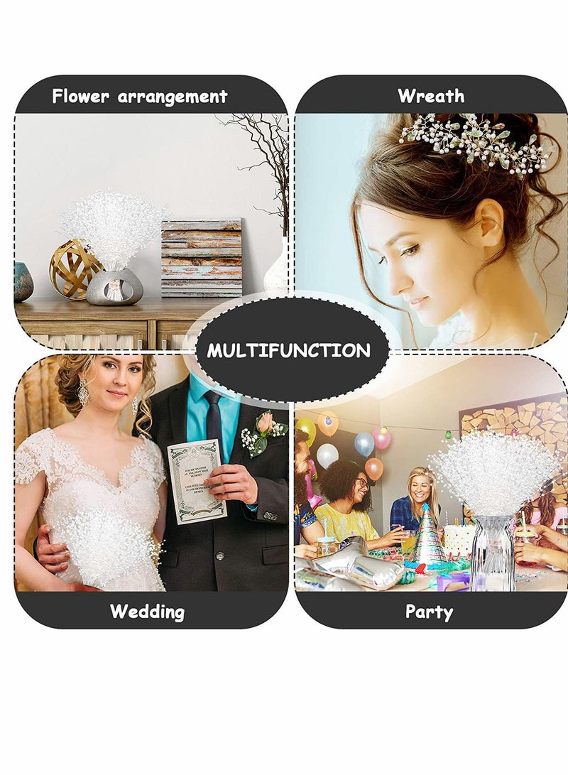 KASTWAVE Beaded Trim, String Pearl Stick Pearl Garland Beads Wreath Wedding Pearl, Bridal Bouquet Party Decor Beaded Strand, for Wedding Party Table Decor Crafts DIY Accessories 200 Pieces (Milky White) - Image 3